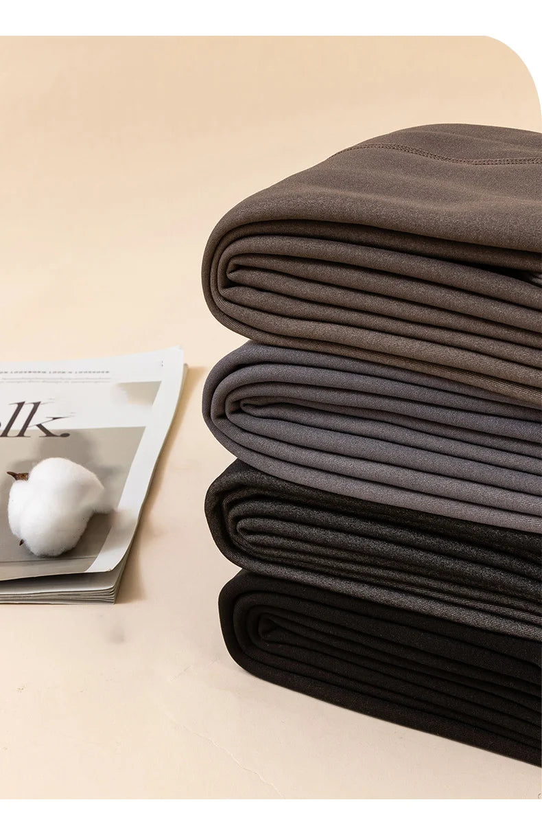 warm plush lined elasticated tights